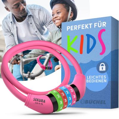 Antivol de v�lo pour Enfant avec Support I Color� et sans cl� I Serrure