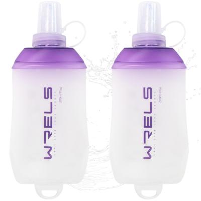 Pack de 2 Flasque Running 200ml Gourde Running Souple avec Anneau