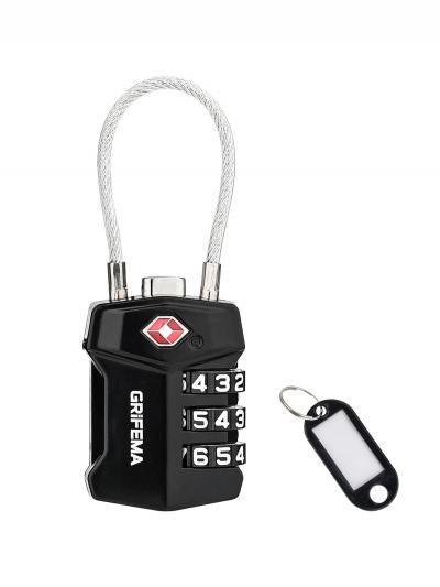 Cadenas � Combinaison 3 Chiffres Approuv� TSA, C�ble Flexible Antivol Valise ...