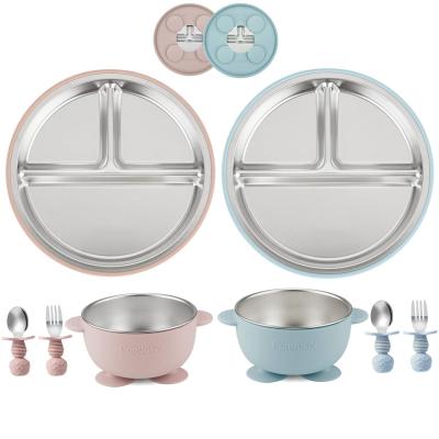 Lot de 8 Ustensiles d Alimentation pour B�b�, Assiettes et Bols � Ventouse