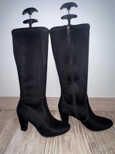 Geox Black Suede Boots D Mariants D Size 38 EU 7 UK Very Good Condition