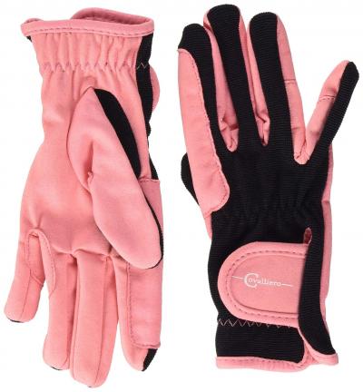 Enfant erreit Gant Lilli Taille M Gants d'�quitation, Noir-Rose, M