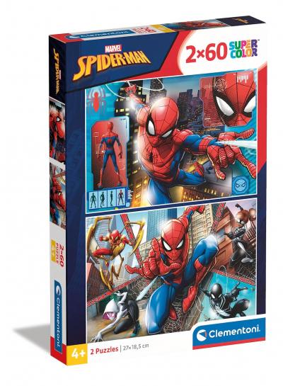 21608   Marvel   Supercolor   2 x 60 Pi�ces   Spiderman   Puzzles du Dessin
