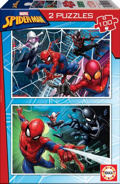 2 Puzzles de 100 pi�ces per Enfant | Spiderman. Compos� de Grandes pi�ces