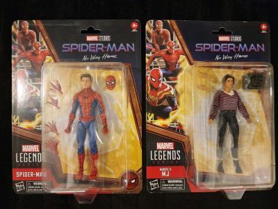 Marvel Legends Spider Man No Way Home, Spidey Tom Holland   MJ Zendaya Set Of 2