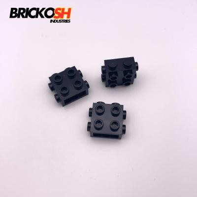 LEGO x3 67329 Brick, Modified 1x2x1 2-3 with Studs on Side and Ends Black