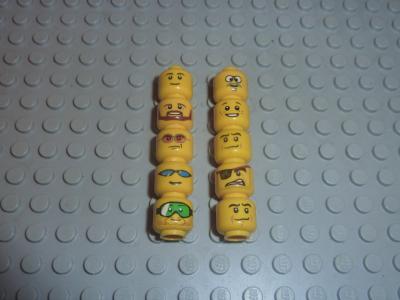 LEGO 10 x T�tes Minifigure, Head 3626... Divers (LOT.4)