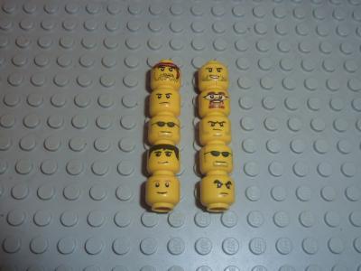 LEGO 10 x T�tes Minifigure, Head 3626... Divers (LOT.3)