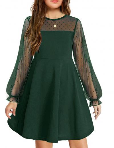 Robe de soir�e �l�gante pour Filles Tenue de Princesse � Manches Longues