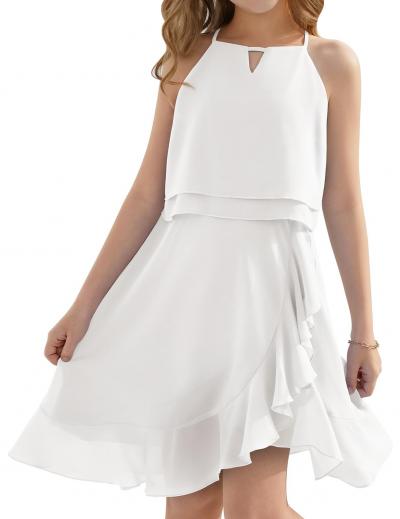 Robe Fille de Princesse sans Manches � Volants Belle Robes de Soir�e Robe Tulle