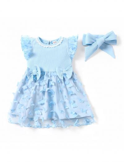 Robe Tutu en Tulle � Manches Courtes pour b�b� Fille Robe de f�te Robes