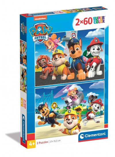 Coffret 2 Puzzles Pat'Patrouille 60 Pi�ces pour Enfants 4 Ans  | Supercolor