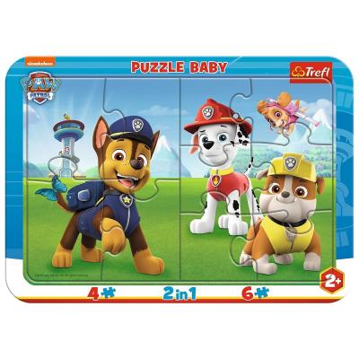 Puzzle Cadre avec Support, 10 pi�ces, �quipe Pat' Patrouille, pour Enfants