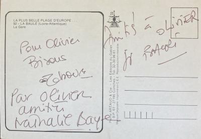 Rare Carte Tournage Baye Bacri Zabou Baule Pins Autographe D�dicace Sign� 1989