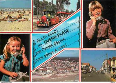 Carte Postale   80   Quend Plage les Pins   Multivues   Plage   Petit Train   Au