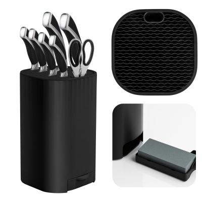 Bloc Couteaux Cuisine, Porte Couteaux de Cuisine avec Aiguiseur Couteaux