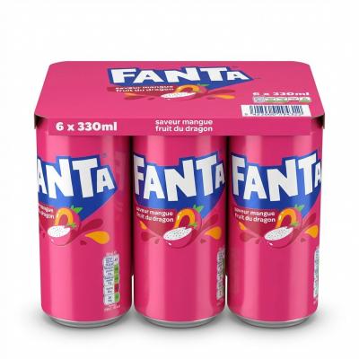 Fanta Mangue & Fruit du Dragon 33cl   Soda P�tillant   Canette   Pack de 6