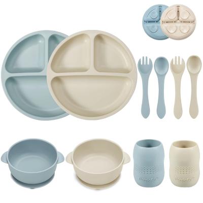 Ensemble de Repas B�b� en Silicone | 2 Assiettes Ventouse   2 Bols Ventouse   2