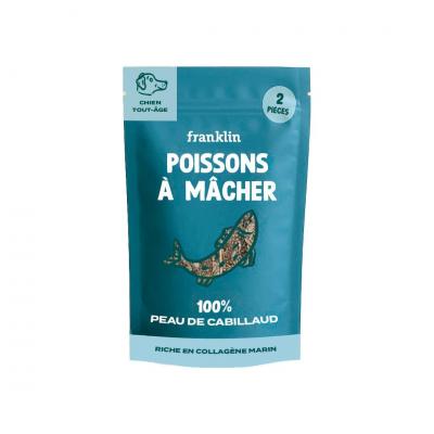 Poisson � M�cher pour Chien   Peau S�ch�e de Cabillaud   100% Naturelle