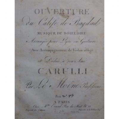 BOIELDIEU Adrien Le Calife de Bagdad Ouverture Guitare Violon ca1815