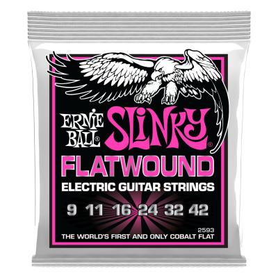 Cordes pour guitare �lectrique Slinky Flatwound. Tirant 9 42