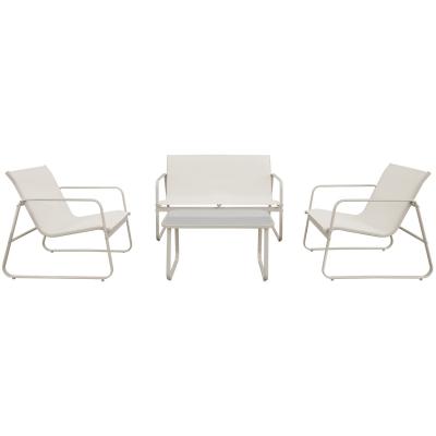 Salon de jardin en textil�ne 4 places beige TENERIFE