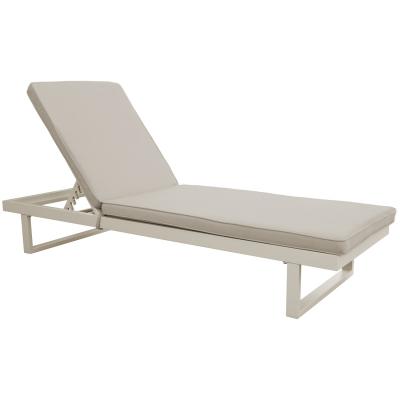 Bain de soleil en aluminium avec coussin beige PALOMINOS