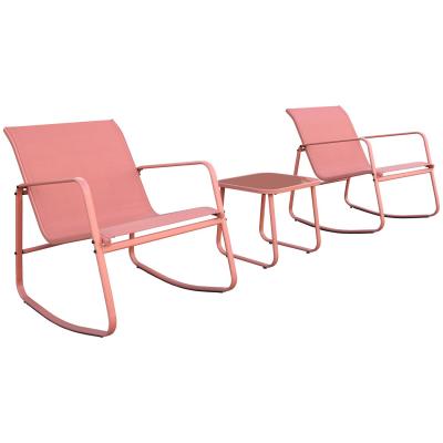Salon de jardin � bascule en textil�ne 2 places terracotta TENERIFE