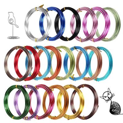 Fil de bricolage  100 m  20 couleurs  Fil en aluminium de 1 mm  Pour bricolag...