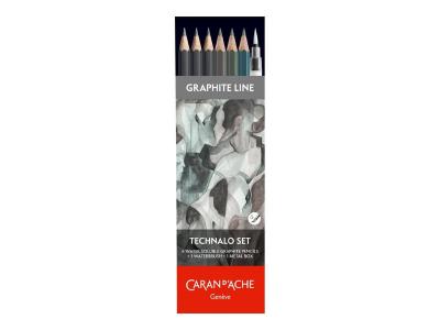 Technalo Lot de 7 crayons B 3B 6B RGB avec brosse � eau