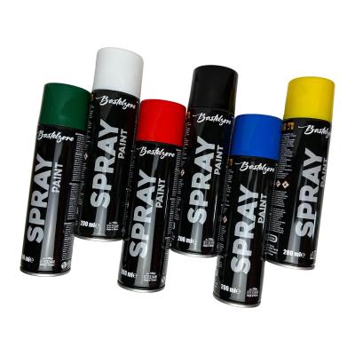 Lot de 6 bombes a�rosol 200 ml s�chage rapide pour graffiti & d�co