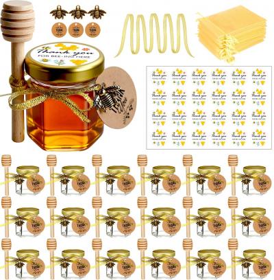 Petit Pots de Miel, Contenant pour Miel, Pot � Miel Mariage Cadeau Invite