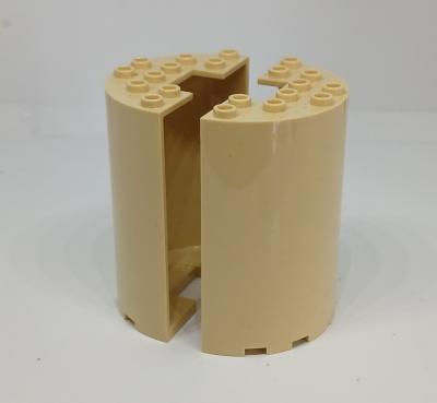 LEGO : 2x Demi cylindre 3 x 6 x 6    R�f 6259 tan    Set 76405 9516 75948