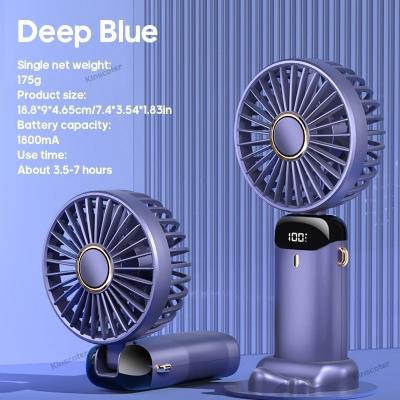 Mini Ventilateur Portable Pliable USB �cran LCD 5 Vitesses Support T�l�phone Cou