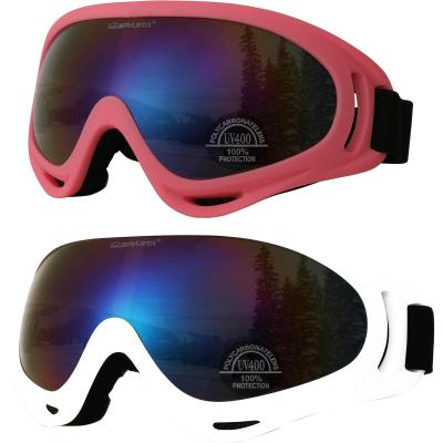 Ensemble de 2 lunettes de ski de neige lunettes de snowboard lunettes de moto
