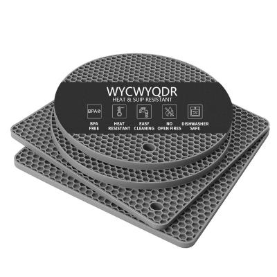 Dessous de Plat en Silicone 4 Pi�Ces, Dessous de Plat pour Plats Chauds, Dess...