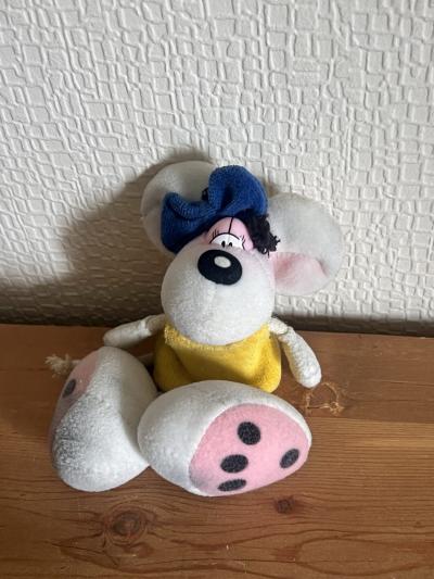 Petite peluche Diddl, Diddlina Porte Clef  DEPESCHE 15 cm Ann�e 90 2000 Vintage