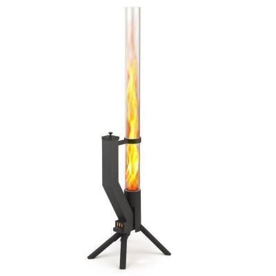 Brasero Acier Inoxydable GARDENFLARE Noir 1330x350mm Terrasse