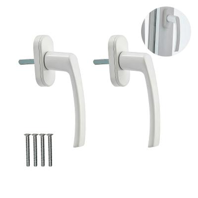 2 pcs Poign�es Fen�tre S�curis�es en Aluminium Blanc, Design Ergonomique