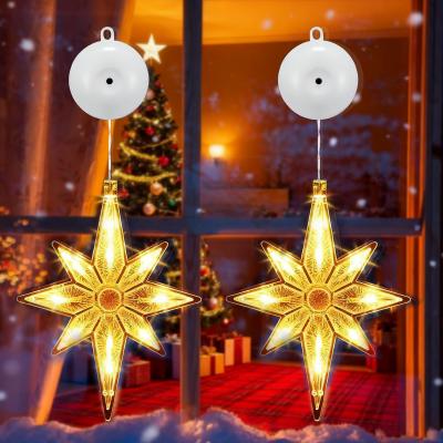 2 pcs Rideau Lumineux No�l,Guirlande Lumineuse Fen�tre No�l,LED Rideau Lumineux