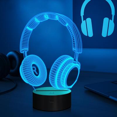 �couteurs 3D veilleuse illusion lampe LED lampe de table de bureau 16 couleurs