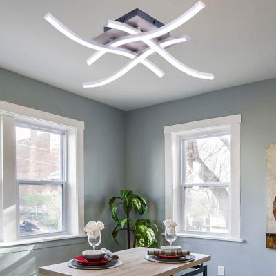 Plafonnier LED, Lampe de Lustre Plafonnier Design Moderne Courb� avec 4 PCS