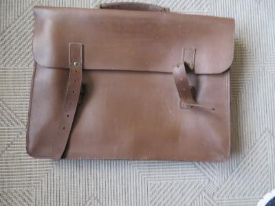 VINTAGE  SACOCHE MALETTE PORTE DOCUMENTS CUIR    POSTES