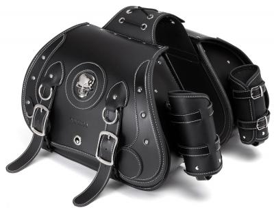 Sacoches de selle de moto en cuir haute densit�   Sacoches lat�rales