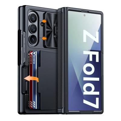 Pour �tui Galaxy Z Fold 7, Portefeuille RFID Avec Porte Cartes, Housse De Charni