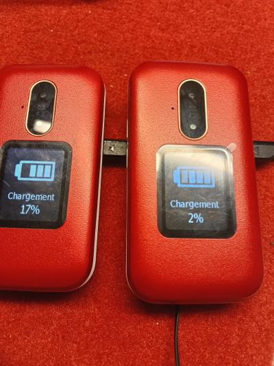 Lot De 2 T�l�phones Portables Doro Senior DFC 0390 � Clapet