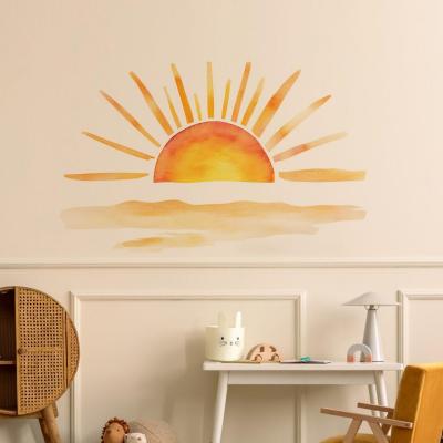 Sticker mural motif soleil, pour chambre d'enfant, motif soleil, boh�me, pour...