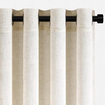 Rideau Voilage Rideau Semi Occultant Lin Naturel pour Salon Moderne Chambre A...