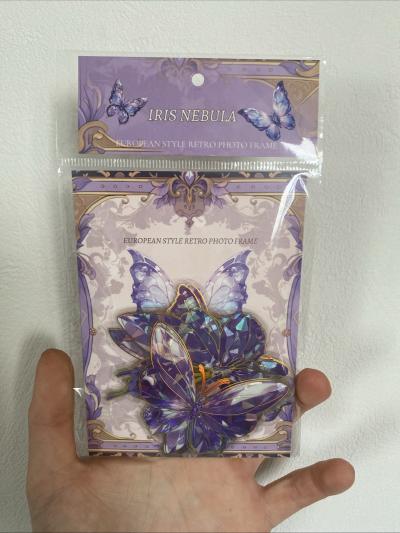 20 Stickers De Papillons Violet Iris Nebula   Scrapbooking Butterflies