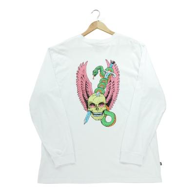 T shirt homme blanc manches longues St�ssy taille 2XL #QWE3878